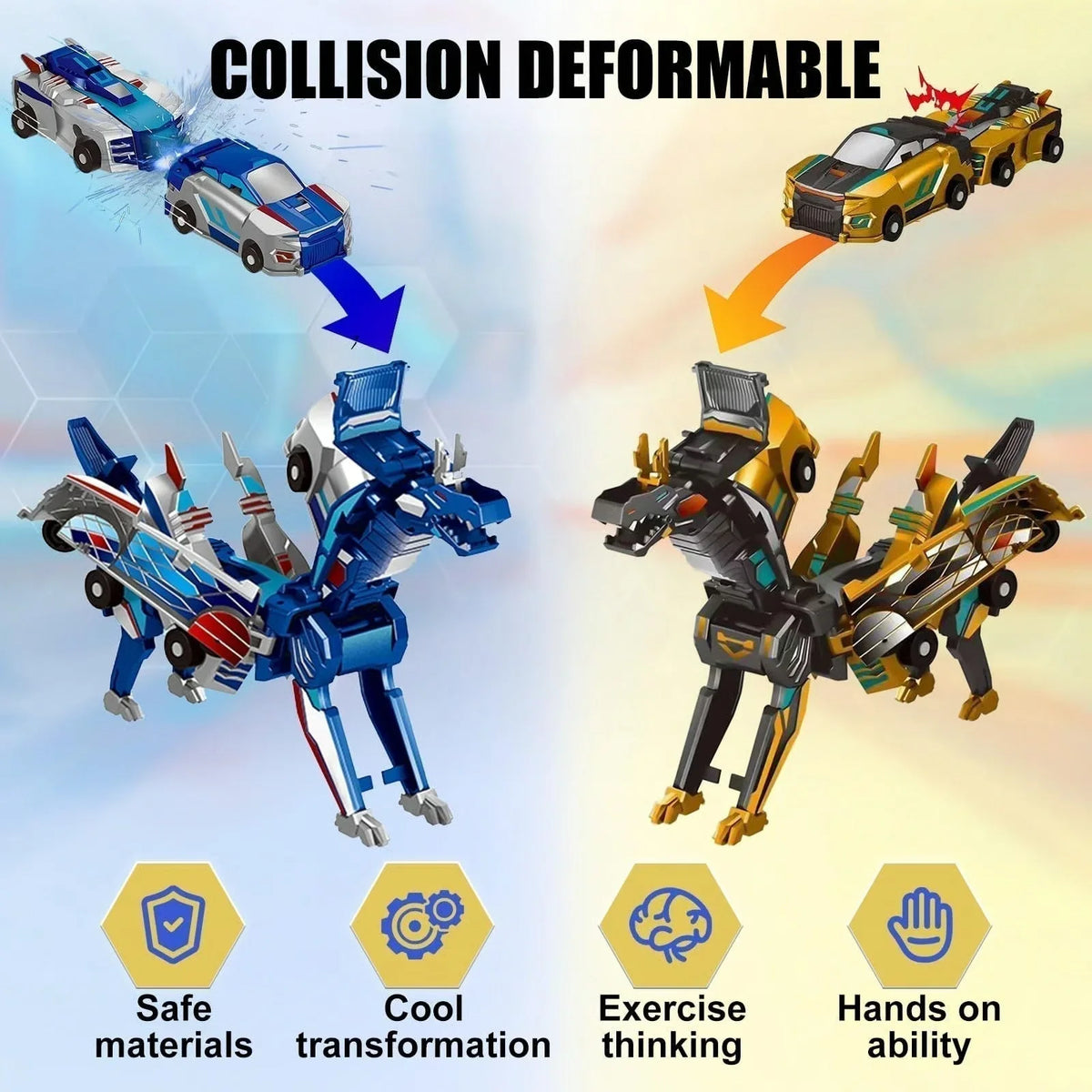 Collision Transforming Dinosaur Car Toy Megamart